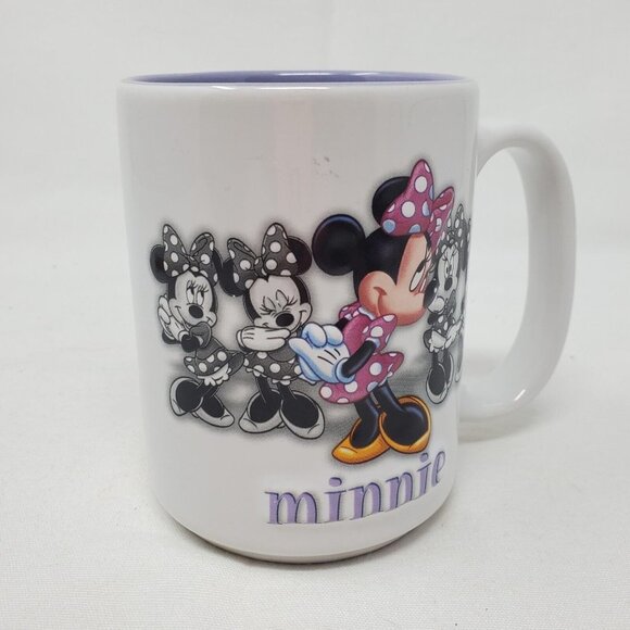 Disney Parks Minnie Mouse Emotions Embossed Coffee Mug 3D Pink Shadow Style - Picture 4 of 9